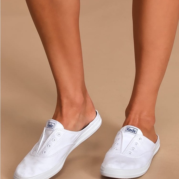 Keds | Shoes | Keds Moxie White Sneaker Mules 8m | Poshmark
